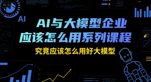 AI与大模型企业应该怎么用系列课程，究竟应该怎么用好大模型-云享网创