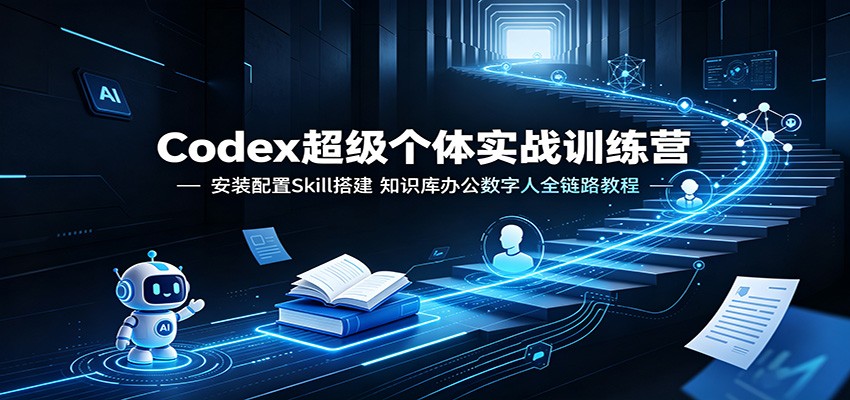 Codex超级个体实战训练营：安装配置Skill搭建，知识库办公数字人全链路教程-云享网创