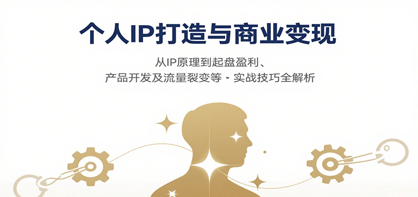 个人IP打造与商业变现，从IP原理到起盘盈利、产品开发及流量裂变等实战技巧全解析-云享网创