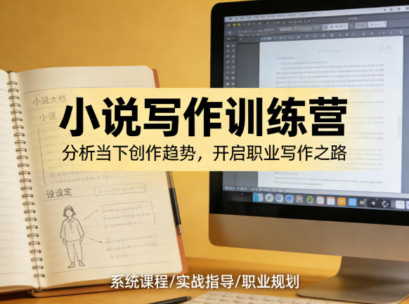 小说加写作训练营,带你分析如何在当下脱颖而出,开启你的职业创作之路-云享网创