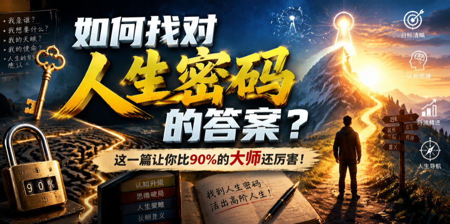 付费文章:如何找对人生密码的答案?这一篇让你比90%的大师还厉害!-云享网创