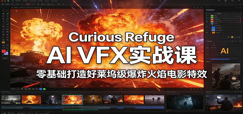 Curious Refuge AI VFX实战课，零基础打造好莱坞级爆炸火焰电影特效-云享网创