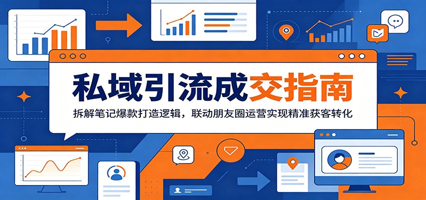 私域引流成交指南：拆解笔记爆款打造逻辑，联动朋友圈运营实现精准获客转化-云享网创