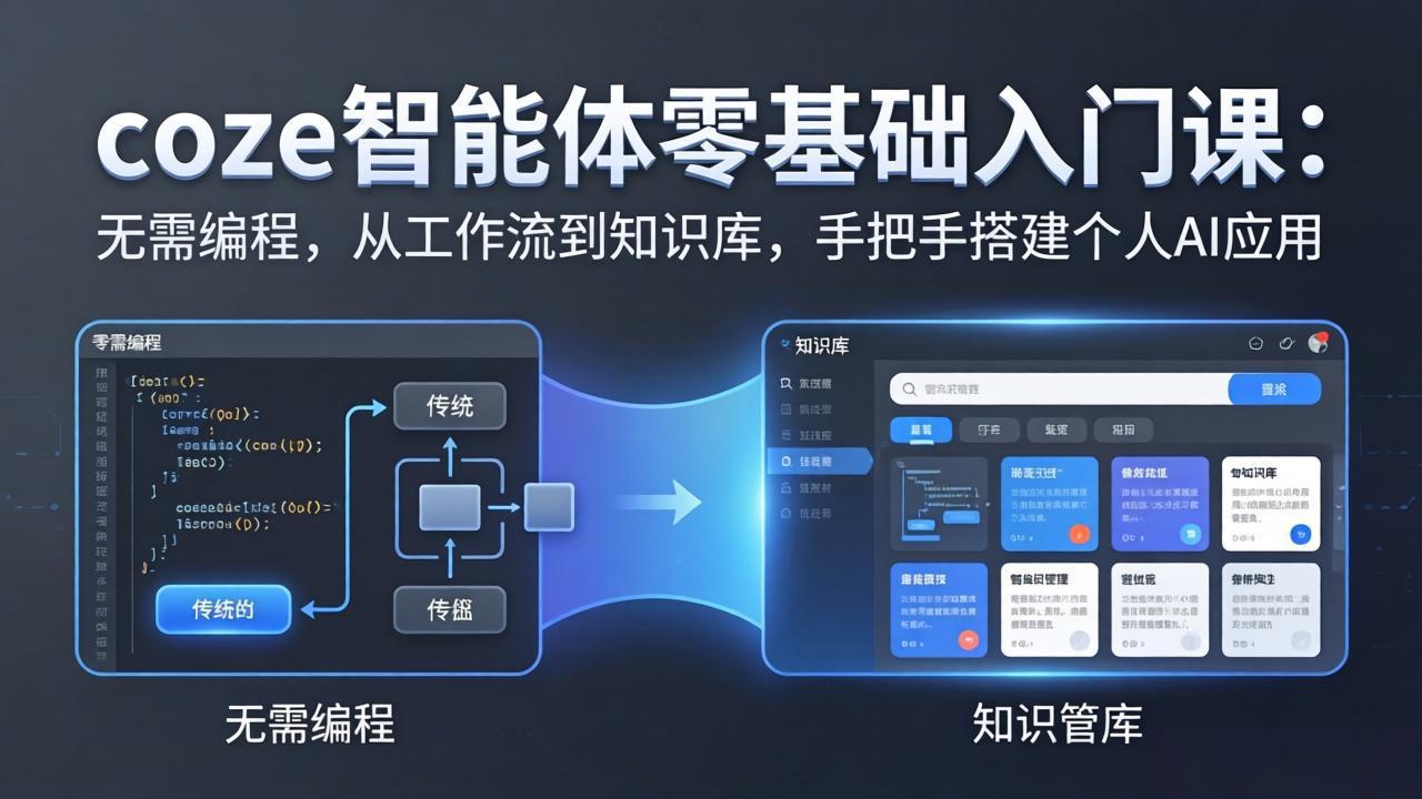 coze智能体零基础入门课：无需编程，从工作流到知识库，手把手搭建个人AI应用-云享网创