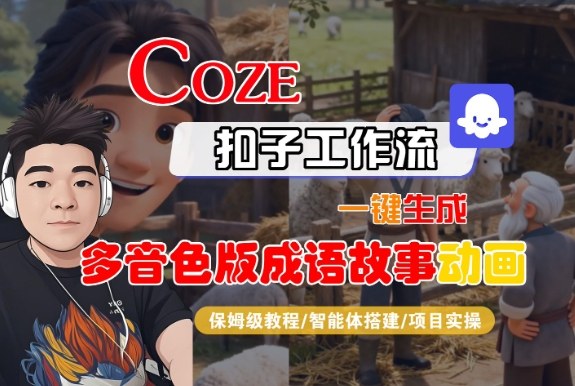 Coze扣子智能体工作流一键生成“多音色版成语故事“动画,全流程保姆级教学-云享网创