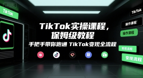 TikTok实操课程，保姆级教程，手把手带你跑通TikTok变现全流程-云享网创