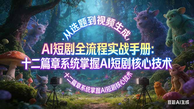 AI 短剧全流程实战手册：从选题到视频生成，十二篇章系统掌握 AI 短剧核心技术-云享网创