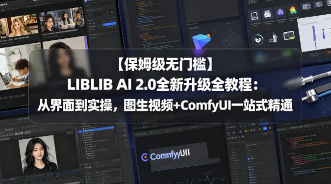 【保姆级无门槛】LIBLIB AI 2.0全新升级全教程:从界面到实操,图生视频+ComfyUI一站式精通-云享网创