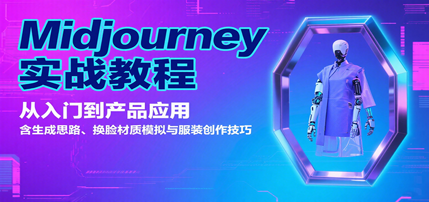 Midjourney实战教程：从入门到产品应用，含生成思路、换脸材质模拟与服装创作技巧-云享网创