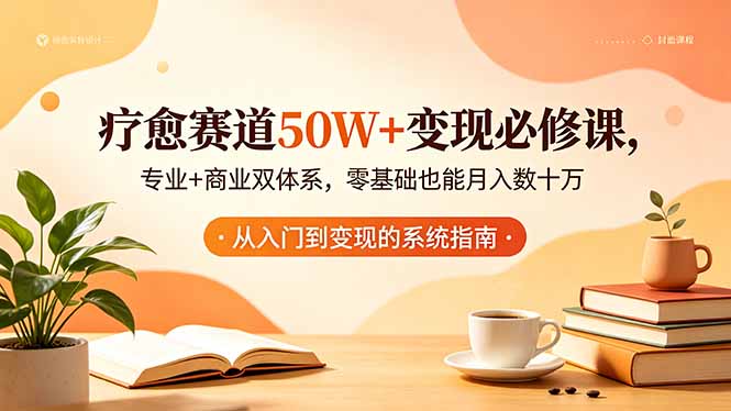 疗愈赛道50W+变现必修课，专业+商业双体系，零基础也能月入数十万-云享网创