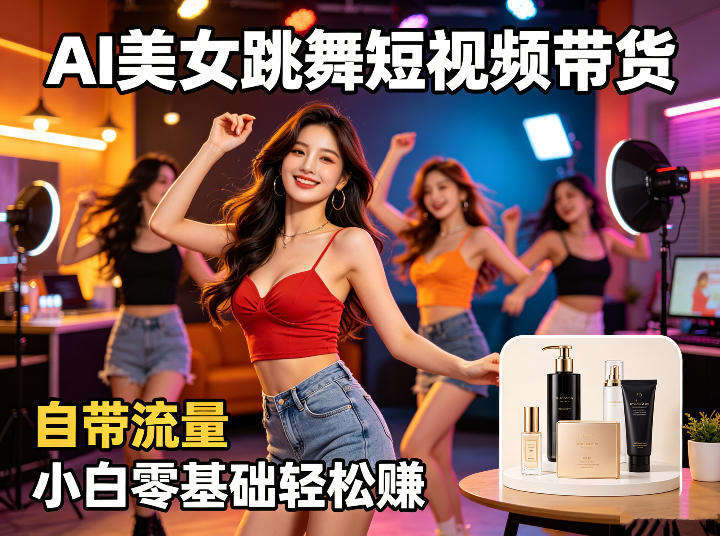 AI美女跳舞短视频带货:自带流量,小白零基础轻松賺,详细拆解-云享网创
