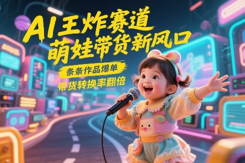 AI王炸赛道，萌娃带货新风口，条条作品爆单，带货转换率翻倍，核心逻辑拆解-云享网创