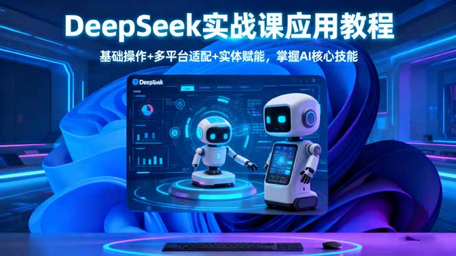 DeepSeek实战课应用教程、基础操作+多平台适配+实体赋能,掌握AI核心技能-云享网创