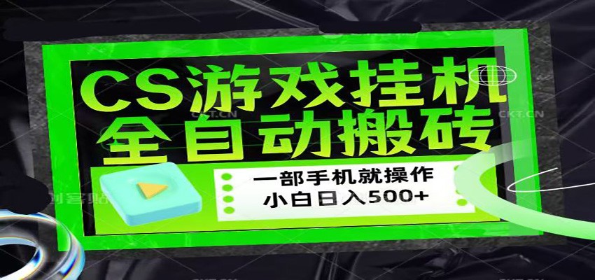 CSGO游戏挂机捡漏搬砖，超稳定的项目，带领1000+小白实现日入500+-云享网创