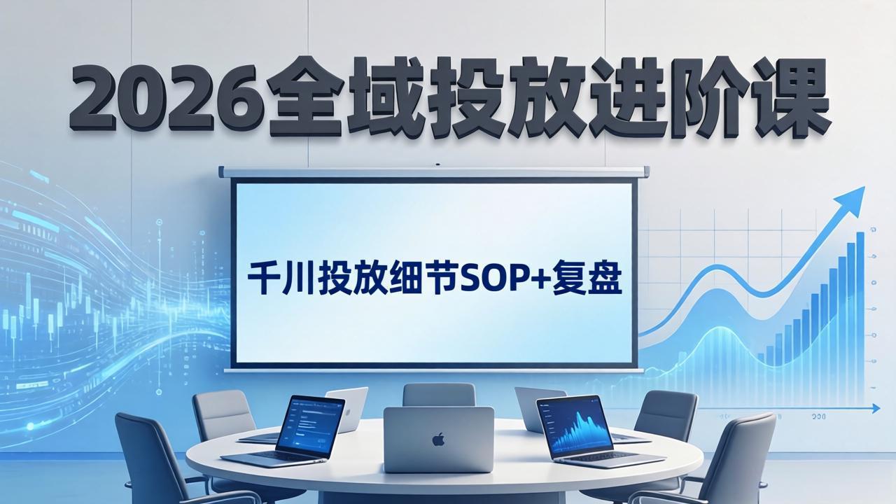 2026全域投放进阶课：杭州线下3天实战，千川投放细节SOP+复盘，撬动自然流量-云享网创