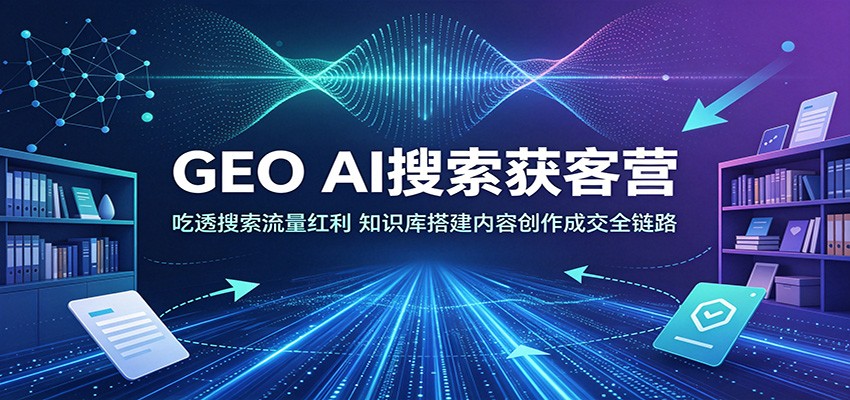 GEO AI搜索获客营：吃透搜索流量红利，知识库搭建内容创作成交全链路-云享网创
