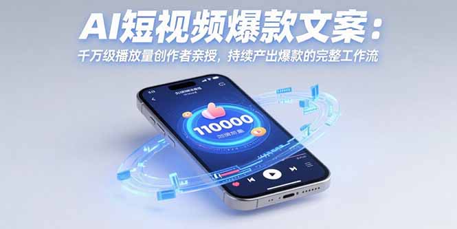 AI短视频爆款文案:千万级播放量创作者亲授,持续产出爆款的完整工作流-云享网创