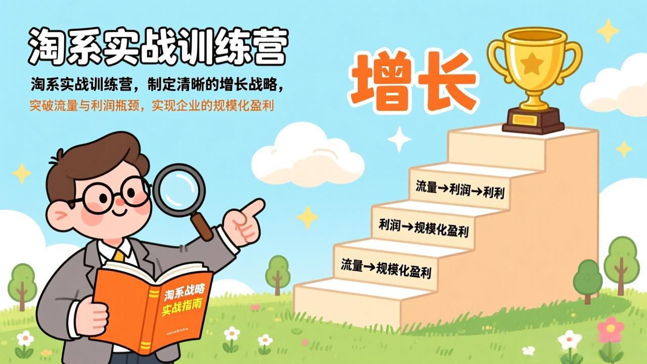 淘系实战训练营，制定清晰的增长战略，突破流量与利润瓶颈，实现企业的规模化盈利-云享网创