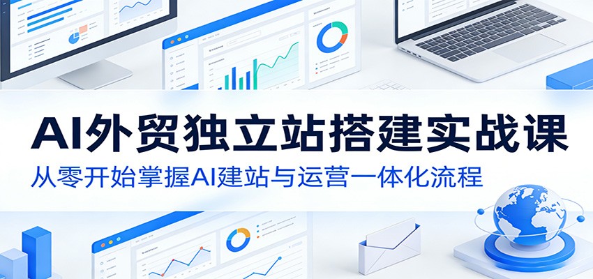 AI外贸独立站搭建实战课：从零开始掌握AI建站与运营一体化流程-云享网创