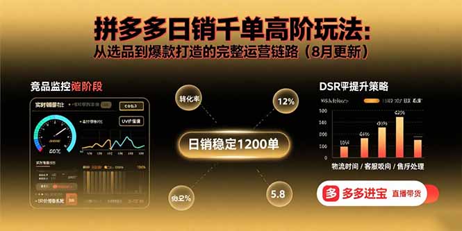 拼多多日销千单高阶玩法：从选品到爆款打造的完整运营链路(8月更新-云享网创